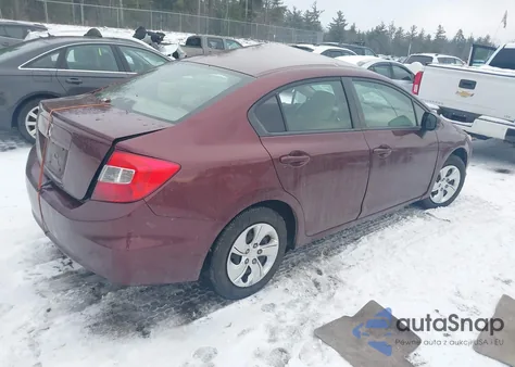 2012 Honda Civic Lx from USA, damaged, VIN JHMFB2F55CS002966